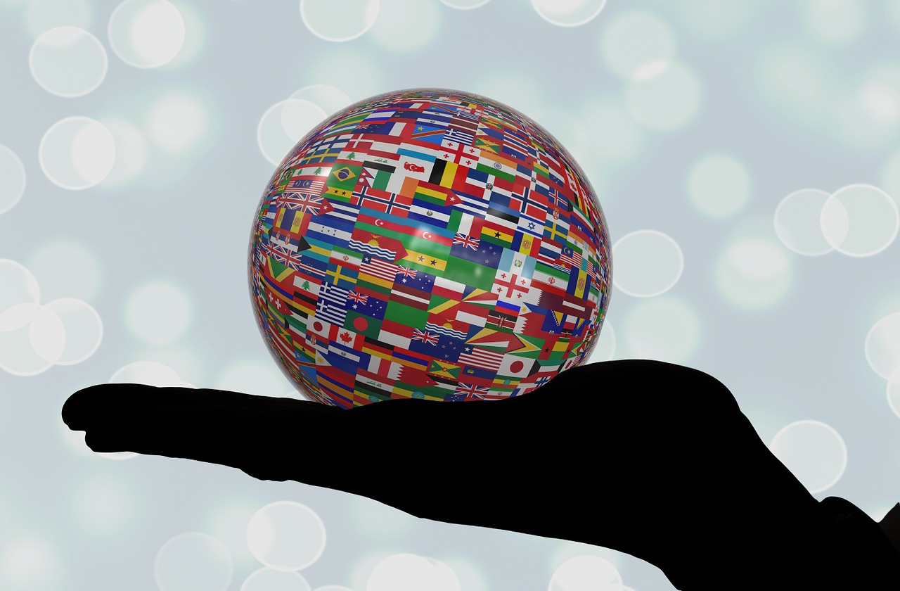 Hand with the world in its palm