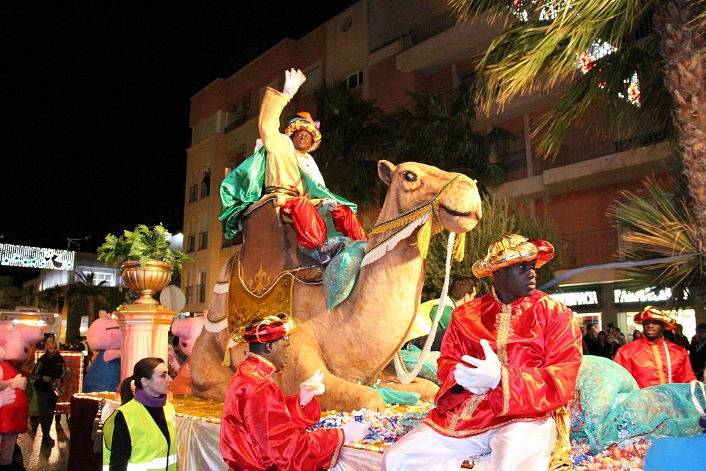 Image of the Three Wise Men in a Spanish festival.