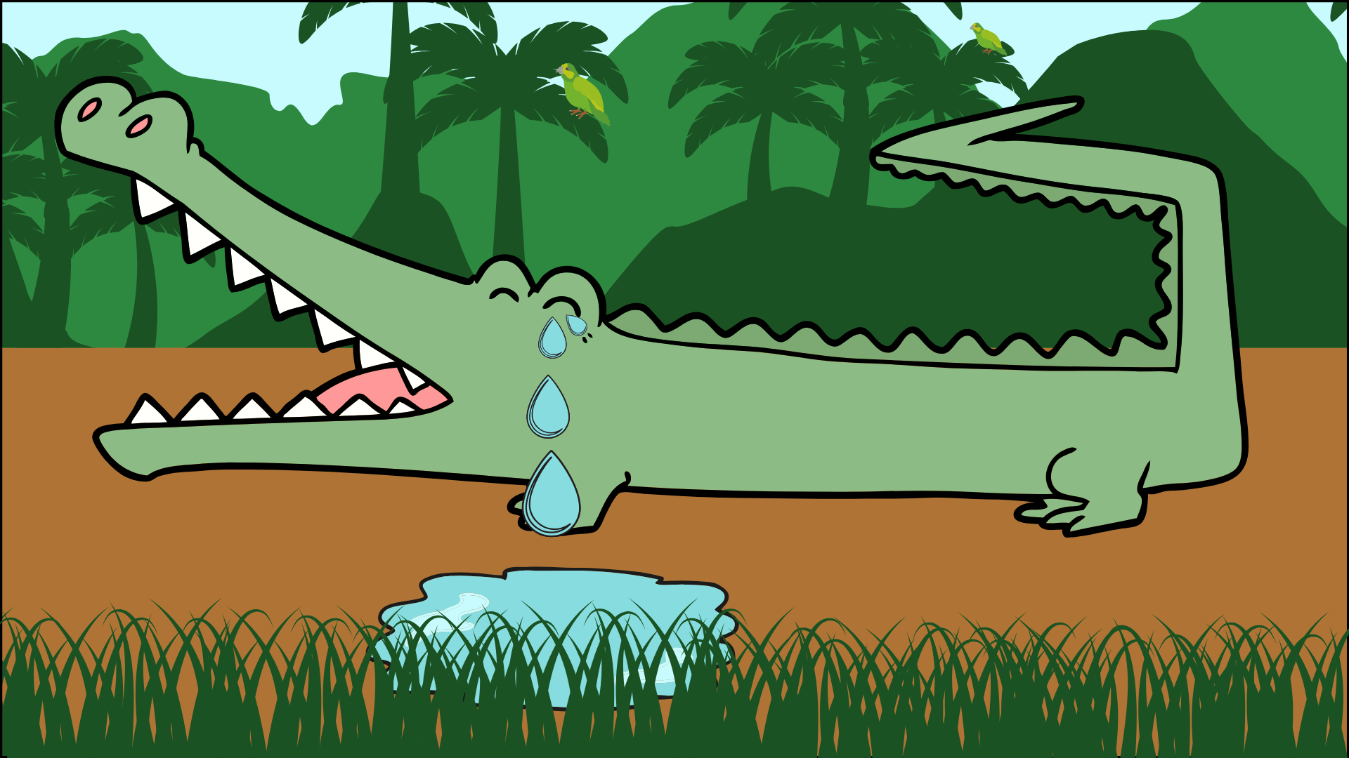 Crocodile crying