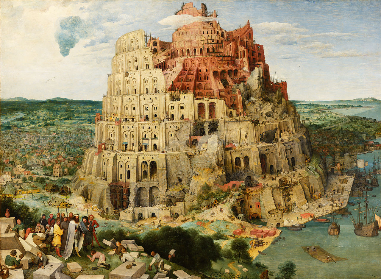 The Tower of Babel - a painting by Pieter Bruegel the Elder used to illustrate the exhibition, Babel: Adventures in Translation.