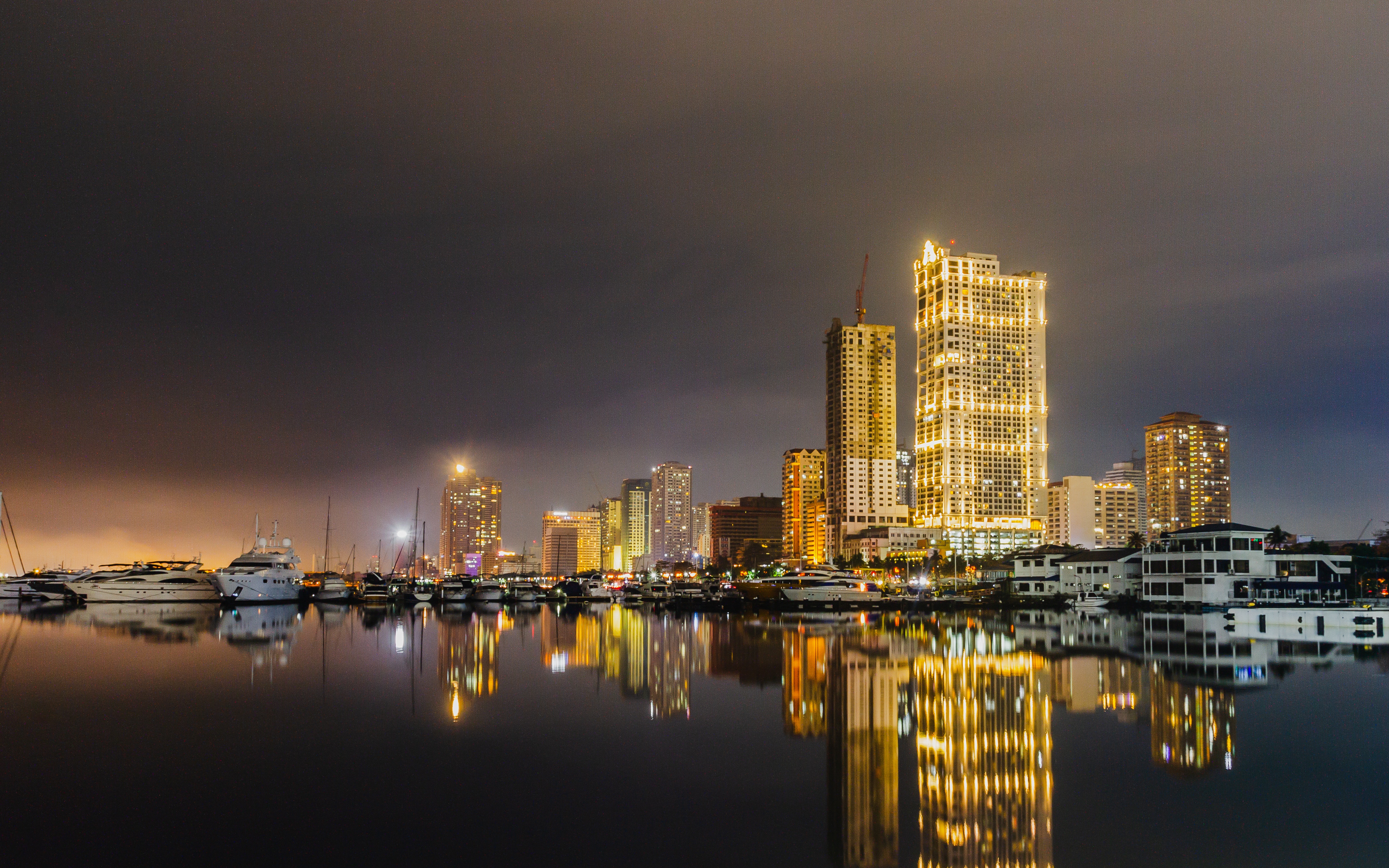 Manila Bay at night. The Philippines has huge economic potential.