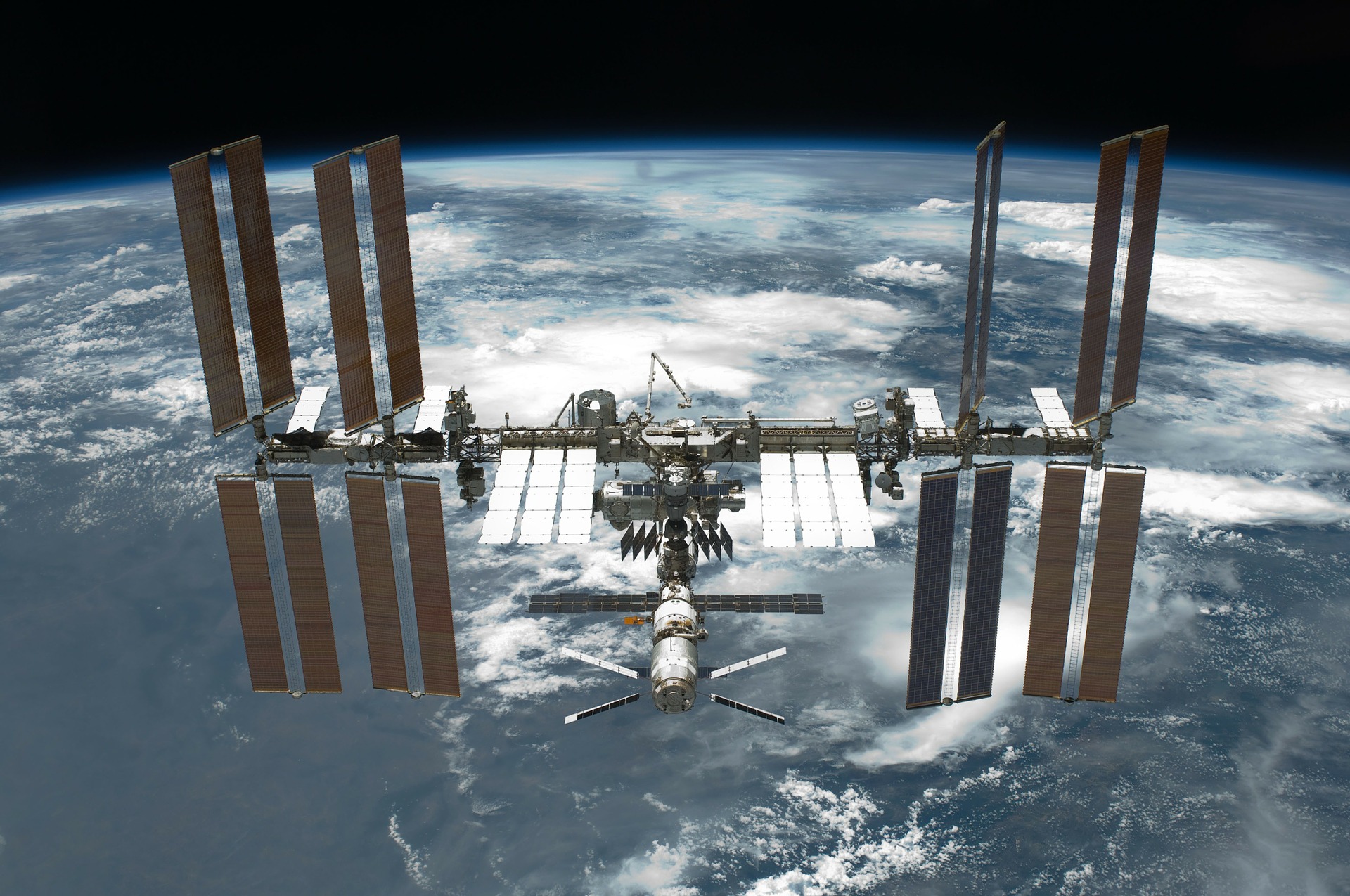 The International Space Station, where Russian and English are the main languages