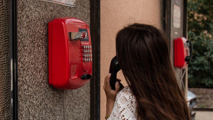 Woman talking on the phone
